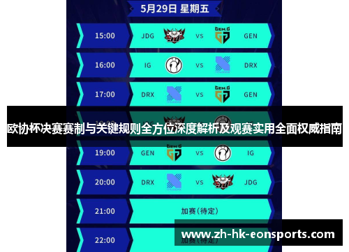 欧协杯决赛赛制与关键规则全方位深度解析及观赛实用全面权威指南 欧协杯决赛赛制与关键规则全方位深度解析及观赛实用全面权威指南